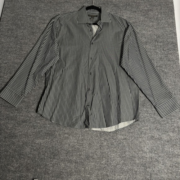 Banana Republic Other - Banana Republic Shirt Mens XL Black White Stripe Button Up Long Sleeve‎ Cotton